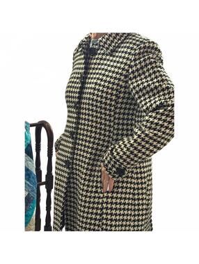 Vintage Relativity Black and White Pea Coat